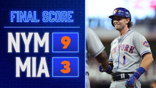 Mets Pound Season High 19 Hits vs Miami [upl. by Fancy]