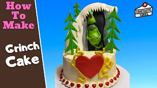 How the Grinch Stole Christmas Cake Tutorial  Grinch Cake Decorating Video by Caketastic Cakes [upl. by Aserehc]