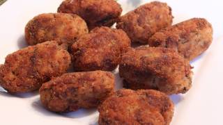 Italian Rice Croquettes  Arancini  Rice Balls Recipe [upl. by Ayetal397]