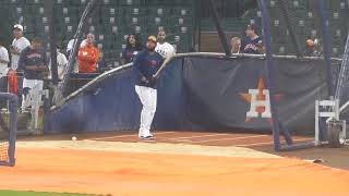 Jon Singletonbatting practiceAstros vs Yankees32824 [upl. by Edahc]