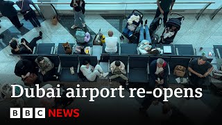 Dubai airport chaos after Gulf storms  BBC News [upl. by Pris426]