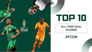 Top 10 Goal Scorers in AFCON History  AllTime Top Goal Scorers [upl. by Sher]