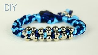 DIY Chinese Crown Knot Bracelet with Beads [upl. by Laumas]