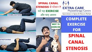 SPINAL CANAL STENOSIS EXERCISE amp STRETCHES  Avoid Surgery by BEST PHYSIOTHERAPY TREATMENT [upl. by Ynot]