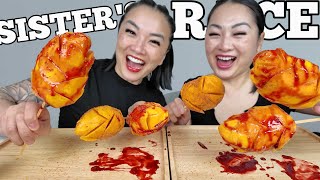 SISTERS RACE TIKTOK VIRAL CHAMOY amp TAJIN MANGO  SASVlogs [upl. by Amada]