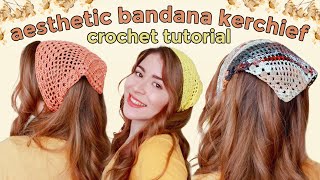 Crochet Bandana Tutorial  beginner friendly ✨ DIY ✨ [upl. by Eicram477]