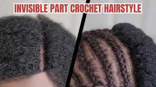 Invisible part crochet hairstyle illusion crochet braids knotfreeHow to use a crochet needle [upl. by Manas]