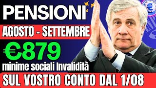 🔴 GRANDE NOTIZIA 0108 Aumenti Pensioni Minime Confermati SettembreAgosto  Scopri i Dettagli [upl. by Burnett]