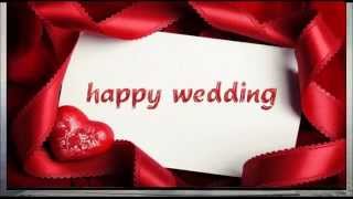 Happy Wedding wishes SMS Whatsapp video congratulations message for marriage [upl. by Penrod]