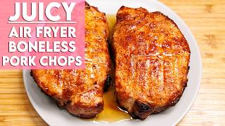 EASY Air Fryer Boneless Pork Chops Recipe [upl. by Rasaec]