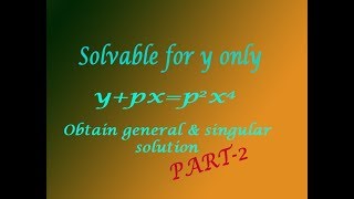 VTU Engineering Maths 2 Solvable for Y good and simple examplePART2 [upl. by Asyen129]