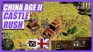 AOE3 Chinese Flame Throwers and Steppe Riders vs An 8 Minute Age I [upl. by Hsreh]