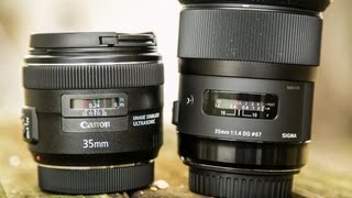 Canon 35mm f2 IS VS Sigma 35mm f14 Lens [upl. by Thebazile]