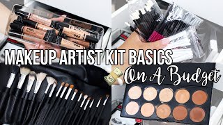 AFFORDABLE MAKEUP ARTIST KIT BASICS  Build Your Kit On A Budget  Jackie Ann [upl. by Nylarahs714]