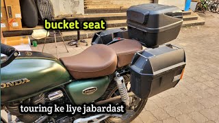 Honda Hness CB350bucket seat modificationlong touring seat [upl. by Marcelo19]