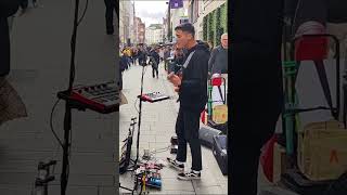 DUBLINS BUSY STREETS Singing amp Looping 🎤 busking guitar looping shorts [upl. by Ihc]