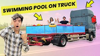 WE MADE Swimming Pool In A Truck  Rimorav Vlogs [upl. by Nitsoj]