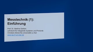 Messtechnik 1 Einführung [upl. by Tap310]