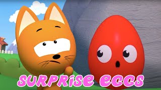 Kittys Games  😻 DANGEROUS CAVE WITH SURPRISE EGGS 🙀 Games cartoons [upl. by Anak]