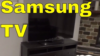 New Samsung 58 Inch Smart TVUnboxing And Assembly [upl. by Nade]