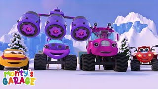 The Vehicle Song  Monster Truck Car amp Bike  Nursery Rhymes For Kids  Monty’s Garage [upl. by Woodsum]