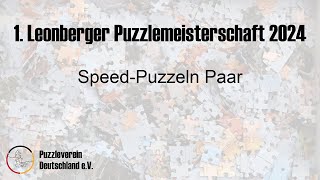 Puzzlemeisterschaft Leonberg 2024  SpeedPuzzeln Paar [upl. by Eymaj883]