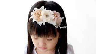 Handmade Headband for Baby  Tutorial by Anjurisa 4 [upl. by Eolc968]