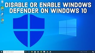 How to Disable or Enable Windows Defender on Windows 10 [upl. by Silvana]