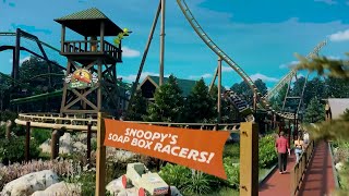 Kings Island  Camp Snoopy  Snoopys Soap Box Racers NEW IN 2024 [upl. by Rufena]