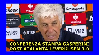 CONFERENZA GASPERINI POST ATALANTA LEVERKUSEN 30 SERATA STORICA [upl. by Ahsinyar]