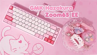 building my first custom keyboard 🌸 💻 Meletrix Zoom65 GMK Hazakura [upl. by Mears]