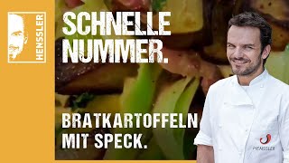 Schnelles BratkartoffelnRezept mit Speck Zwiebeln und Zucchini von Steffen Henssler [upl. by Nairim777]