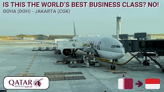 REVIEW  Qatar Airways  Doha DOH  Jakarta CGK  Boeing 777300ER  Business Class [upl. by Ynettirb]