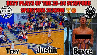 BEST PLAYS OF THE 2324 STAFFORD SPARTANS BASKETBALL SEASON 🏀🏆 [upl. by Lowson]