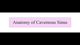 Anatomy of Cavernous Sinus [upl. by Illac]