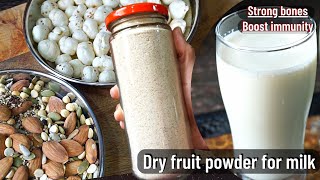 Dry fruit powder for milk  calcium protein vitamin rich powder for strong bones amp boost immunity [upl. by Dara876]