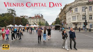 Vilnius Capital Days Walking tour 4K [upl. by Eitten]