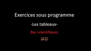 Exercices sous programme bac scientifiques [upl. by Retsim]