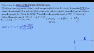 Reacciones químicas estequiometria cálculos con volúmenes 03a ejercicios y problemas resueltos [upl. by Enyledam]