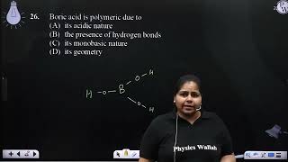 Boric acid is polymeric due to [upl. by Brittani]