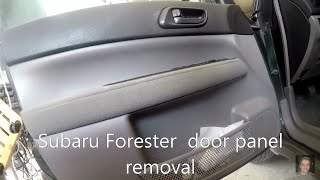 Subaru Forester door panel removal [upl. by Carbrey]