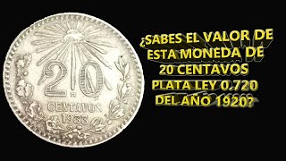 Moneda 20 Centavos año 1933 Plata Ley 0720 [upl. by Aleac]