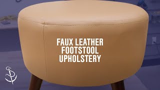 How to Reupholster a Round Footstool With Ultraleather® [upl. by Nuahsal]