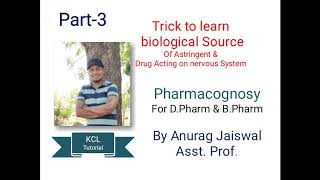 Trick to learn drugs of Pharmacognosy Part3 [upl. by Elahcar]