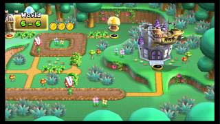 New Super Mario Bros Wii 100 Walkthrough Part 10  World 5 53 54 55 5G 5C Star Coins [upl. by Awra]