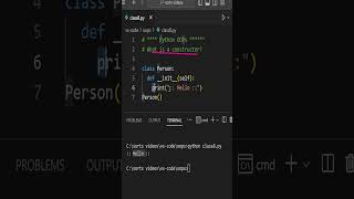 what is constructor  init in python  python constructor Hindi python shorts oops [upl. by Mariejeanne323]
