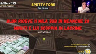 BLUR RICEVE 11 MILA SUB IN 20 MINUTI E SCOPPIA IN LACRIME IN LIVE [upl. by Cusack]