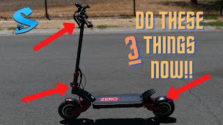 Do THESE 3 things on your Zero 10x Electric Scooter NOW [upl. by Ynot870]