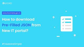 Download JSON Utility to File ITR for FY 202021 and AY 202122  Quicko [upl. by Gredel]