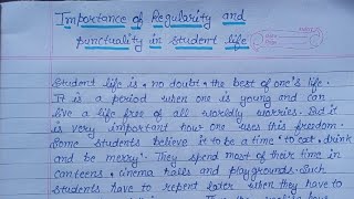 Essay on importance of regularity and punctuality in student life  essay on punctuality [upl. by Aneekan]